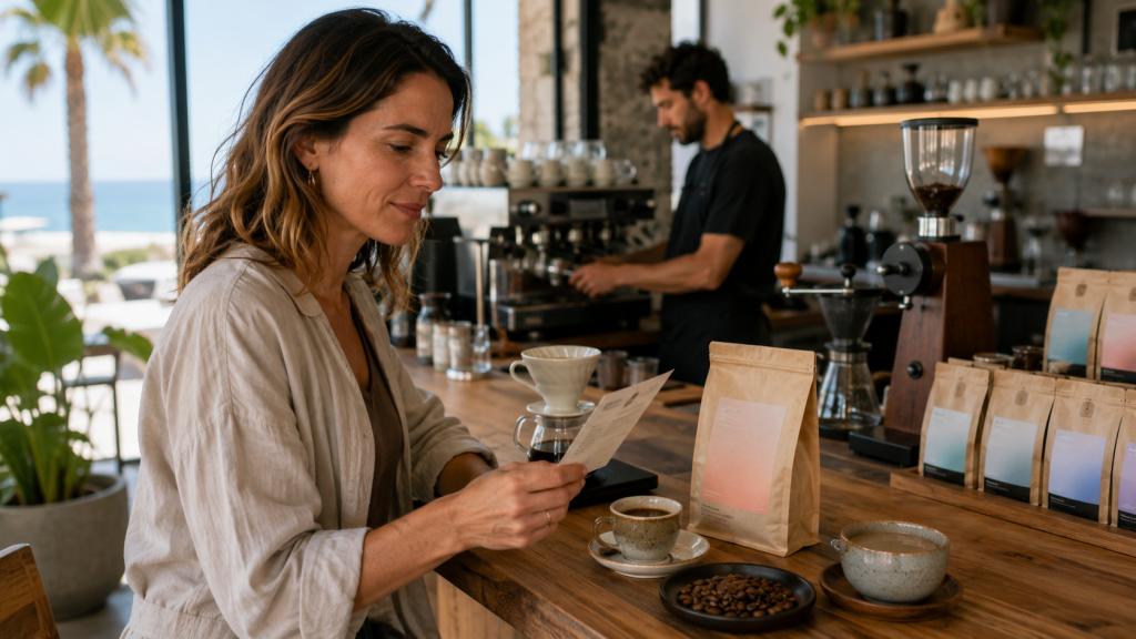 Cafetería de especialidad moderna en Tenerife con café premium y brunch saludable